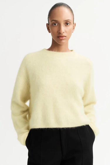 Brushed Crewneck Lemon-Sweaters & Cardigans-Soft Goat-Debs Boutique